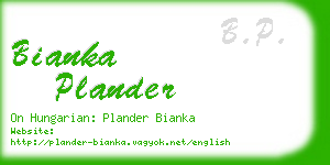 bianka plander business card